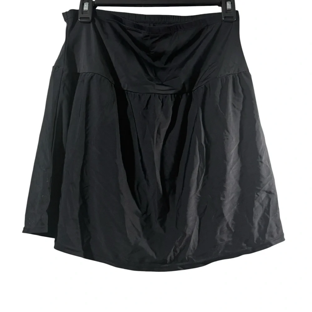 St John’s Bay Black Skirt 16W Plus‎ Size Flowy A-Line Elastic Waist Casual